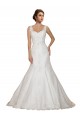 Lace V-Neck Cap Sleeves Chapel Train Wedding Dress Essex