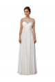 Soft Chiffon Illusion Neck Sleeveless Sweep Train Boho Wedding Dress Essex