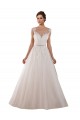 Tulle & Lace Sweetheart Sleeveless Keyhole Back Ivory Chapel Train Wedding Dress Essex
