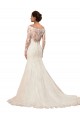 Lace Bateau Neck Long Sleeves Chapel Train Sexy Wedding Dress Essex