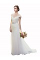 Tulle Off the Shoulder Sleeveless Chapel Train Beach Wedding Dress Essex