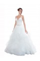 Tulle Spaghetti Straps Sleeveless Chapel Train Beach Wedding Dress Essex