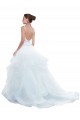 Tulle Spaghetti Straps Sleeveless Chapel Train Beach Wedding Dress Essex