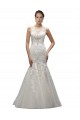 Tulle & Lace Illusion Neck Sleeveless Sweep Train Wedding Dress Essex