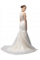 Tulle & Lace Illusion Neck Sleeveless Sweep Train Wedding Dress Essex