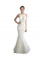 Tulle Illusion Neck Sleeveless Chapel Train Beach Wedding Dress Essex