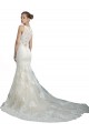 Tulle Illusion Neck Sleeveless Chapel Train Beach Wedding Dress Essex