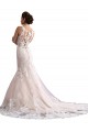 Tulle & Lace Illusion Neck Sleeveless Cathedral Train Wedding Dress Essex