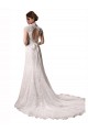Lace Halter Neck Cap Sleeves Chapel Train Wedding Dresses Essex