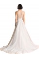 Tulle Illusion Neck Sleeveless Chapel Train Wedding Dress Essex