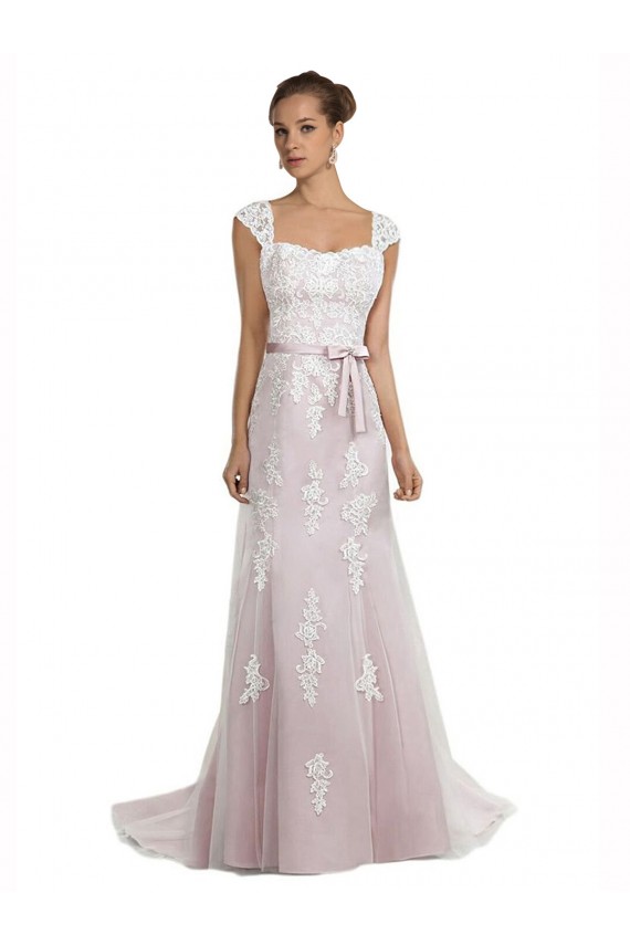Tulle & Lace Strapless Sleeveless Sweep Train Beach Wedding Dress Essex