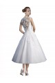 Tulle & Lace Sweetheart Sleeveless Tea Length Beach Wedding Dress Essex
