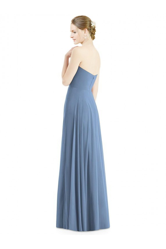 Soft Chiffon Sweetheart Sleeveless Long Evening Dress / Bridesmaid Dress Essex