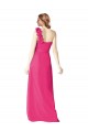Soft Chiffon One Shoulder Sleeveless Azalea Long Bridesmaid Gown Essex