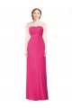 Soft Chiffon Strapless Sleeveless Azalea Long Bridesmaid Dress Essex