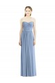 Chiffon Sweetheart Sleeveless Dusty Blue Long Bridesmaid Gowns Essex