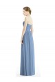 Chiffon Sweetheart Sleeveless Dusty Blue Long Bridesmaid Gowns Essex