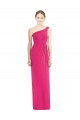 Soft Chiffon One Shoulder Sleeveless Azalea Long Bridesmaid Dress Essex