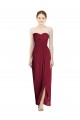 Chiffon Sweetheart Sleeveless Sheath Long Bridesmaid Dress Essex