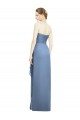 Soft Chiffon Sweetheart Sleeveless Sheath Long Bridesmaid Dress Essex