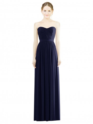Soft Chiffon Sweetheart Sleeveless Long Formal Evening Gown / Bridesmaid Dress Essex
