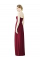 Soft Chiffon Sweetheart Sleeveless Burgundy Long Evening Dress / Bridesmaid Dress Essex