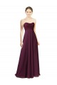 Chiffon Sweetheart Sleeveless Long Bridesmaid Dress Essex