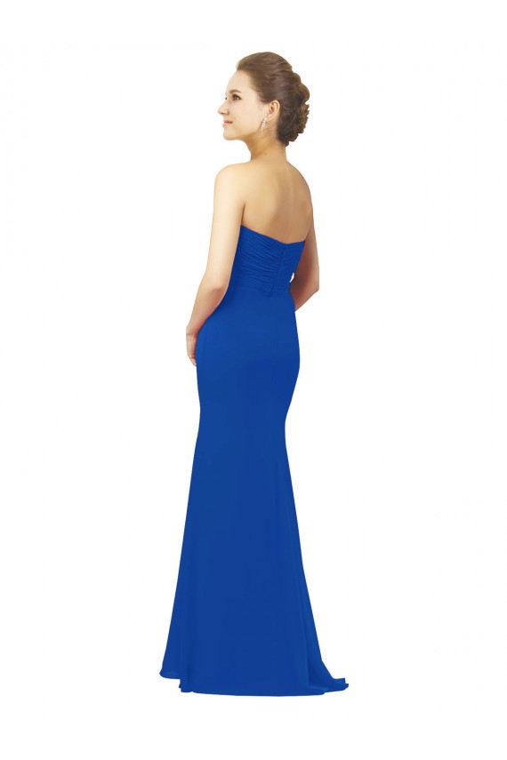 Chiffon Sweetheart Sleeveless Long Bridesmaid Dress / Evening Gowns Essex