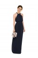 Chiffon Halter Neck Sleeveless Long Bridesmaid Dress Essex