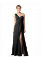 Soft Chiffon One Shoulder Sleeveless Long Bridesmaid Dress / Formal Dress Essex