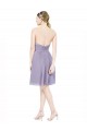 Soft Chiffon Sweetheart Sleeveless Burgundy Knee Length Bridesmaid Dress Essex
