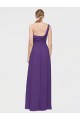 Soft Chiffon One Shoulder Sleeveless Long High Low Bridesmaid Dress Essex