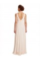 Chiffon Bateau Neck Sleeveless V-Back Long Bridesmaid Dress / Evening Dress Essex