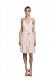Soft Chiffon Halter Neck Sleeveless Knee Length Bridesmaid Dress Essex