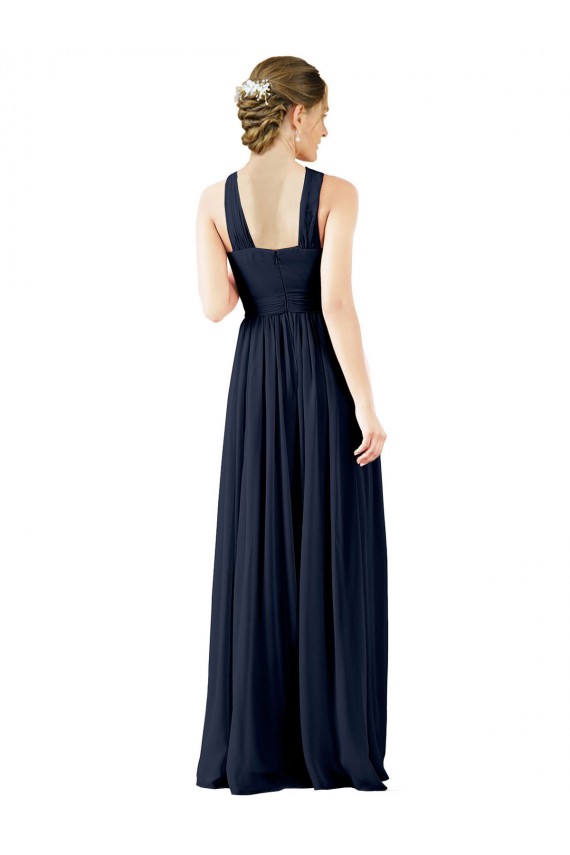 Chiffon V-Neck Sleeveless Princess Long Bridesmaid Gowns Essex