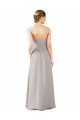 Soft Chiffon Sweetheart Sleeveless Oyster Silver Long Bridesmaid Dress Essex