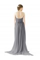 Chiffon Sweetheart Sleeveless Open Back Long Bridesmaid Evening Dress Essex