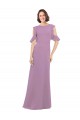Soft Chiffon High Neck Cold Shoulder Open Back Long Bridesmaid Dresses Essex
