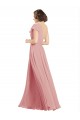 Chiffon One Shoulder Sleeveless Long Bridesmaid Evening Dress Essex