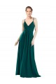 Chiffon V-Neck Sleeveless Keyhole Back Long Bridesmaid Dress / Evening Dress Essex