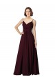 Soft Chiffon V-Neck Sleeveless Long Bridesmaid Gown Essex