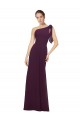 Soft Chiffon One Shoulder Sleeveless Long Bridesmaid Dresses Essex