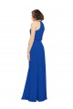 Soft Chiffon Jewel Neck Sleeveless Long Bridal Party Dress Essex