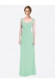 Soft Chiffon Sweetheart Cap Sleeves V-Back Long Bridesmaid Dress Essex