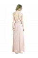 Soft Chiffon One Shoulder Sleeveless Red Long Bridesmaid Dress Essex