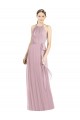 Soft Chiffon Halter Neck Sleeveless Primrose Long Bridesmaid Dress Essex