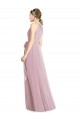 Soft Chiffon Halter Neck Sleeveless Primrose Long Bridesmaid Dress Essex
