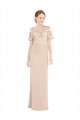 Soft Chiffon & Lace Off the Shoulder Sleeveless Long Prom Dress / Bridesmaid Dress Essex