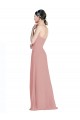Soft Chiffon Sweetheart Sleeveless Low Back Long Bridesmaid Dress / Formal Dress Essex