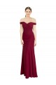Soft Chiffon Off the Shoulder Sleeveless Long Black Tie Prom Dress / Bridesmaid Dress Essex